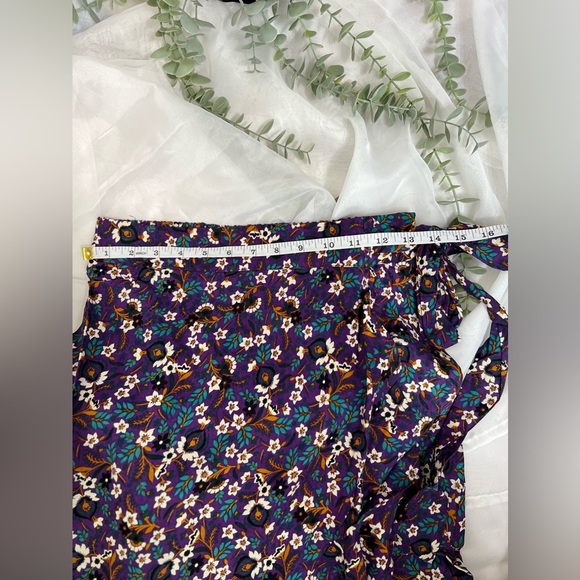 Band Of The Free LINAELLE PURPLE FLORAL WRAP SKIRT Size Small - Picture 11 of 12